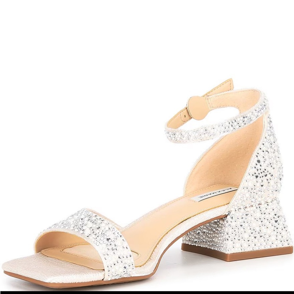 Alex Marie Belami Pearl Square Toe Dress Sandals Size 8.5 - Picture 4 of 7